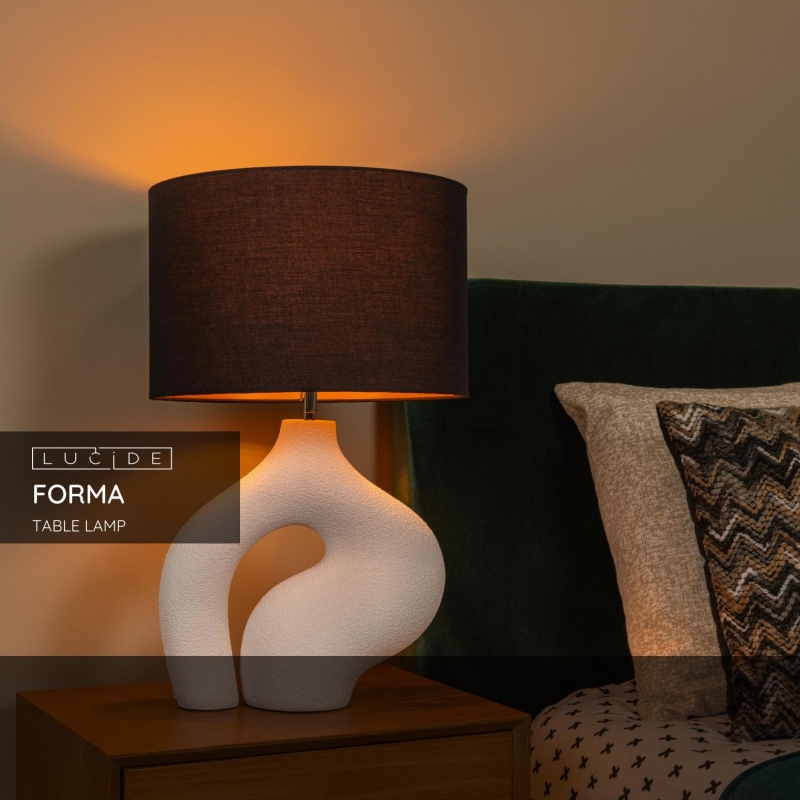 Lucide FORMA - Stolná lampa - 1xE27 - Biela